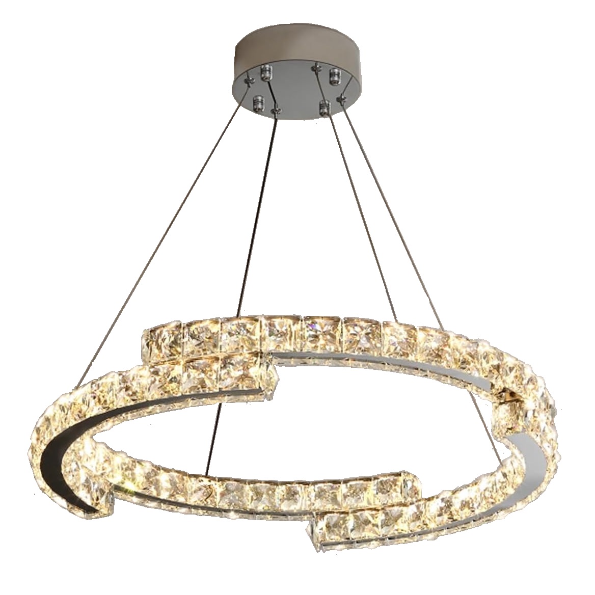 Light Luxury Crystal Chandelier Post-Modern Minimalist Living Room Master Light Bedroom Dining Room Lighting Fixtures