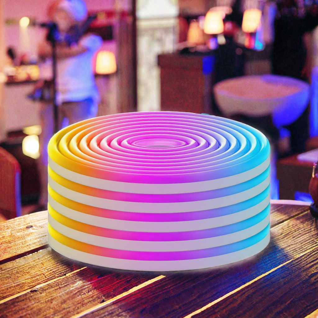 Smart LED Neon Rope Lights Flexible RGB Indoor Outdoor Strip IP67 Waterproof Gaming App USB Remote Control Strip Light