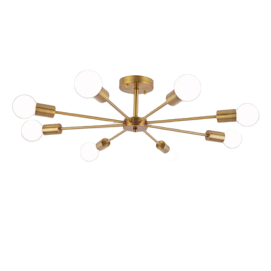 8-Light Sputnik Chandelier Modern   Sputnik Chandelier Mid Century  E Pendant Light  Chandeliers for Kitchen Bedroom