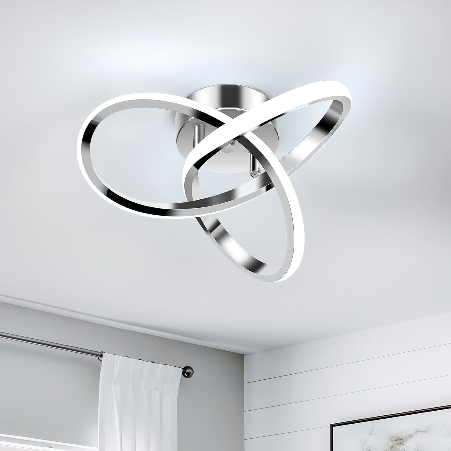 Nordic Minimalist LED Lights with Double Circles for Bedroom Hallway Staircase Balcony Entrance Home Indoor Decor