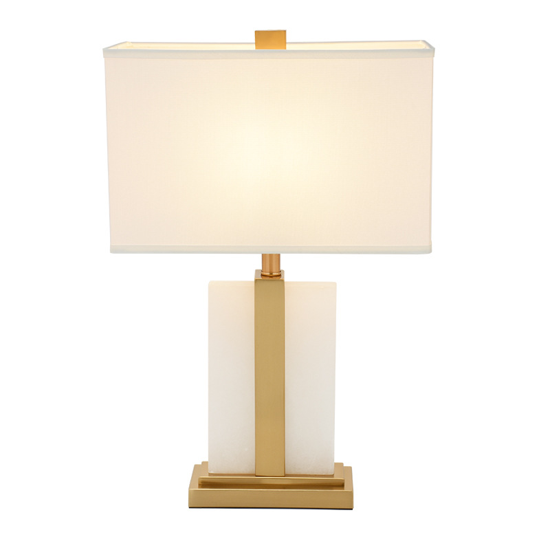 Postmodern Minimalist Personality Design Decorative Marble Luxury White Marble for Living Room Bedroom Bedside Desk Lamp Light