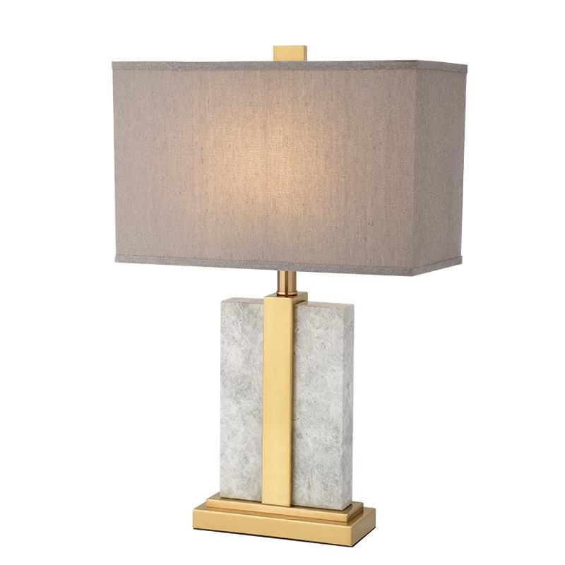 Postmodern Designer Edition Brass and Natural Marble Elegant Villa Hotel Bedroom Bedside Decorative Lighting