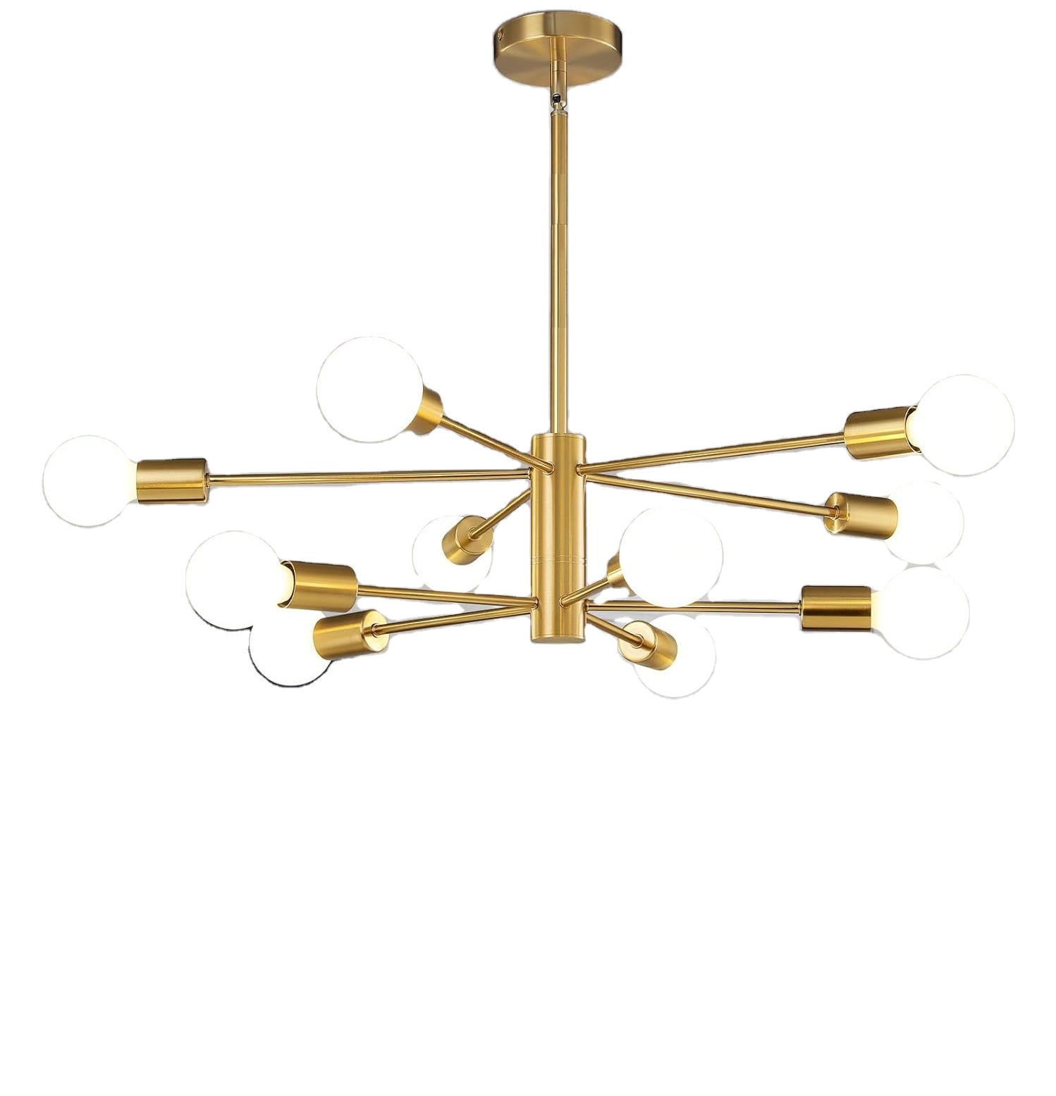 8-Light Sputnik Chandelier Modern Gold Sputnik Chandelier Mid Century Globe Pendant Light Chandeliers for Kitchen Bedroom