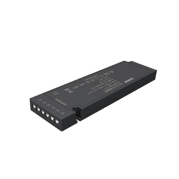 16.5mm Ultra-Thin 6-Port Smart LED Strip Driver Flicker-Free 12V 24V DC Power Supply for Under Cabinet Lighting