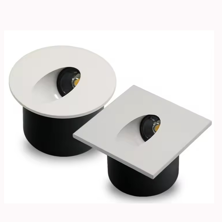 CE Outdoor Garden Aluminum Round Square IP65 Step Light Recessed Led Staircase Step Light Hotel Led Design Night Light Lamp