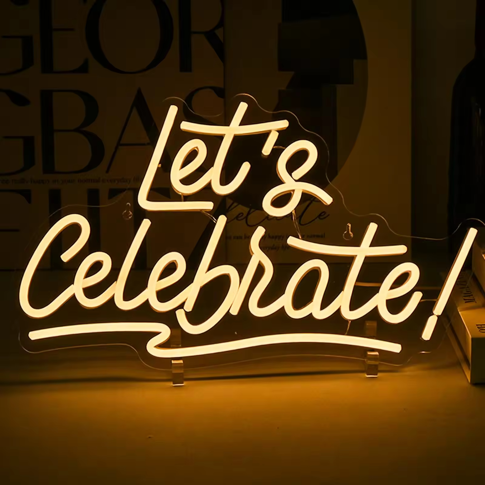 Custom Acrylic Neon Sign Backdrop LED Light for Wedding Birthday Hotel Party Decor