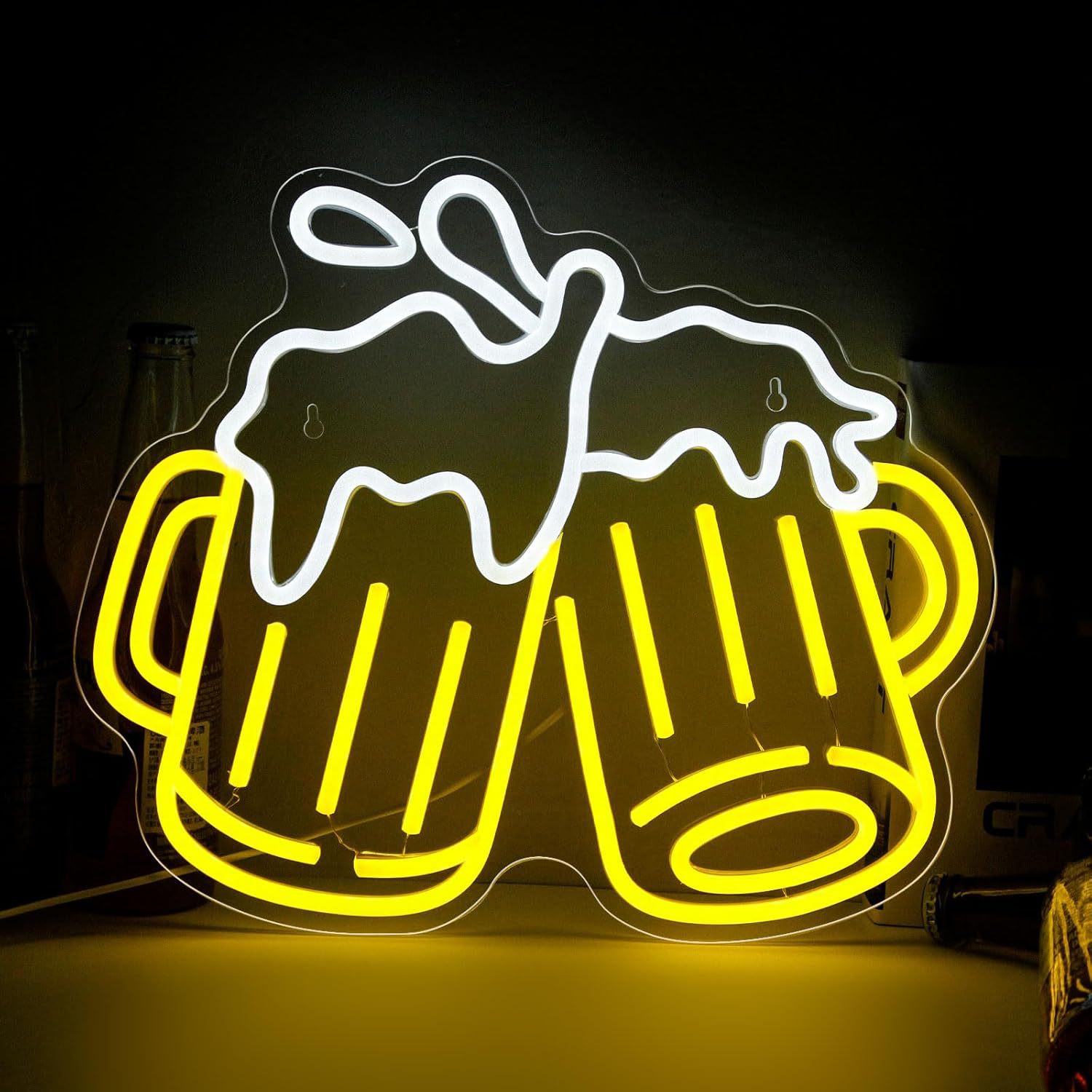 Factory Custom 5V Waterproof LED Neon Signs Colorful Happy Birthday Acrylic Wall Decoration Pink Red Orange Lights