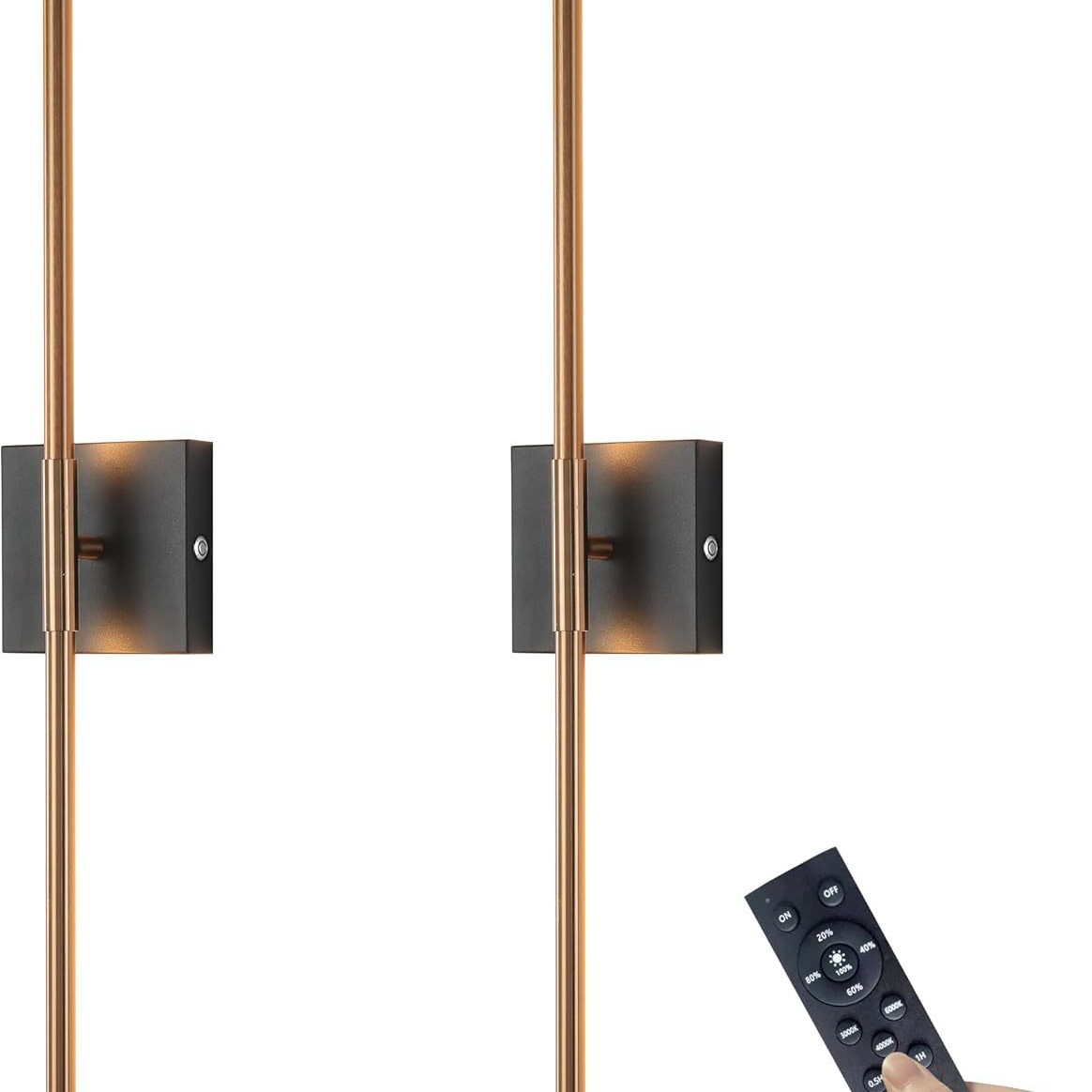 Rechargeable Magnetic Bedside Wall Lamp, Wireless Battery Powered Atmosphere Light for Bedroom Living Room, No Wiring Needed