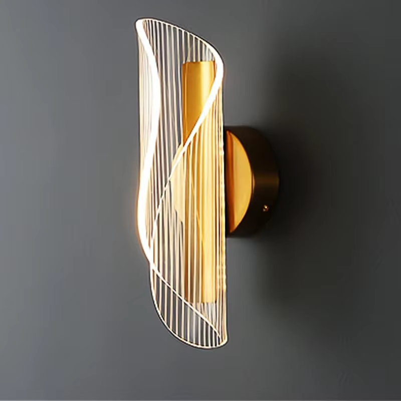 Modern Minimalist Led Wall Lamp Simple Acrylic Indoor Night Sconce for Bedroom Living Room Hallway Hotel Corridor Staircase