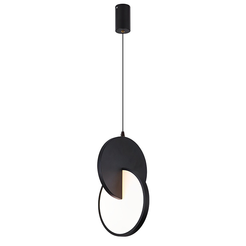 Nordic Minimalist Silver Gold Geometric LED Pendant Lamp Modern Hanging Light for Living Room Kitchen Dining Bedroom Home Decor