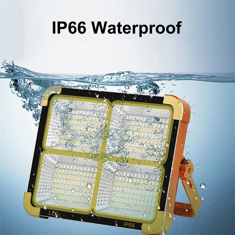 Rechargeable Solar Led Flood Light Ip65 Waterproof Abs Body Usb a Output for Outdoor Camping Night Market Emergency