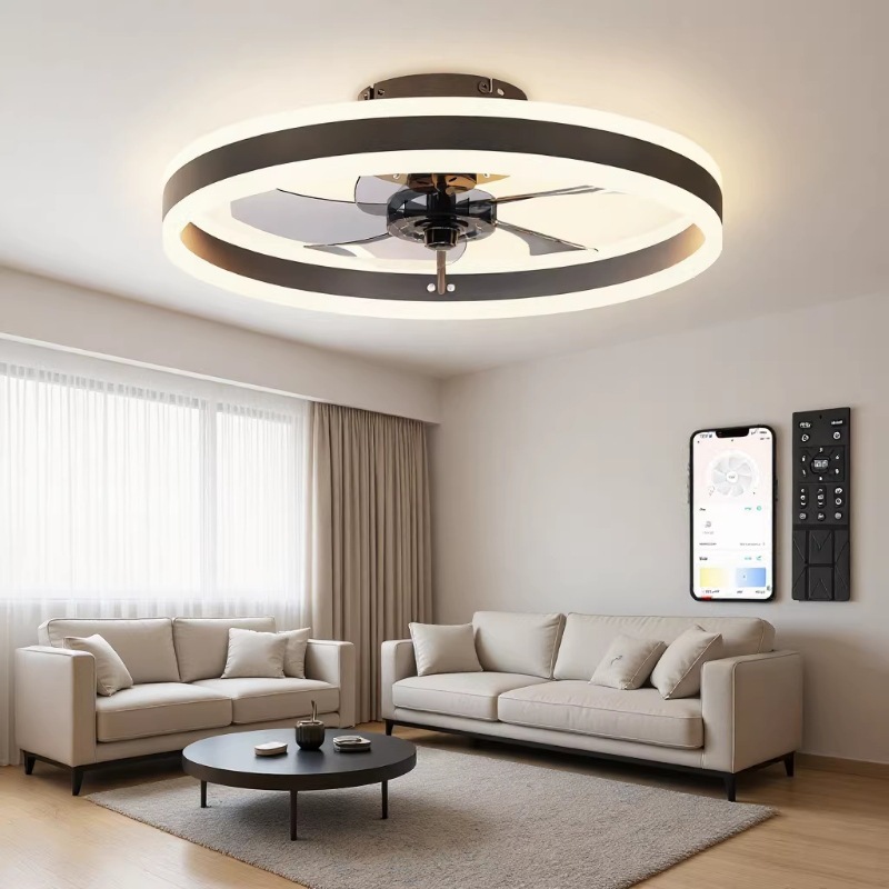 Indoor Decorative Chandelier Ceiling Fan With Blades Remote Control LED Light for Bedroom Living Room Home Decoration