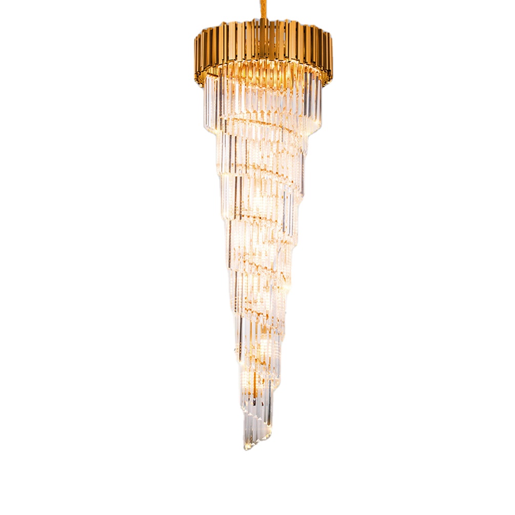 Post Modern Minimalist Dining Room Lamp Designer Model Room Lighting Villa  Gold  Large Crystal Chandelier