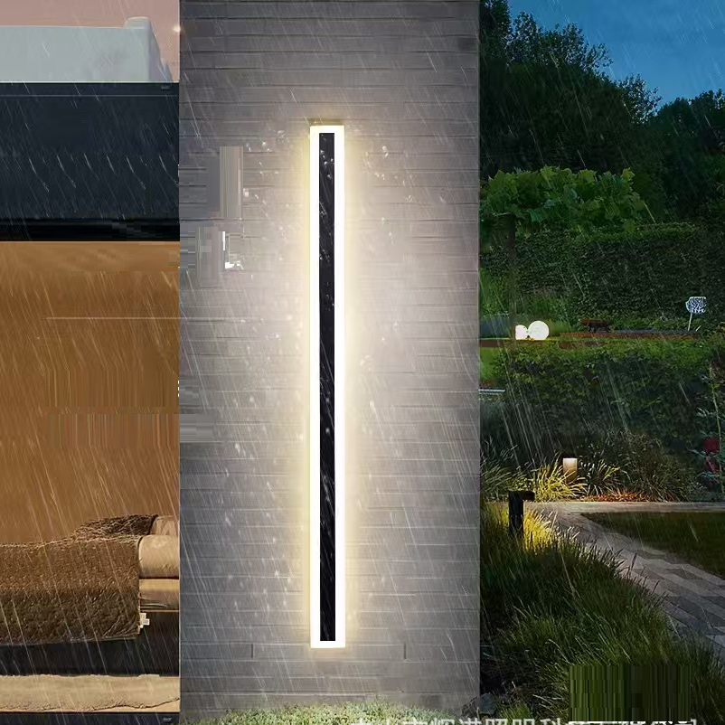 40cm Modern Waterproof Outdoor Long Strip LED Wall Lamp  Garden Porch Sconce Light Garden Wall Light