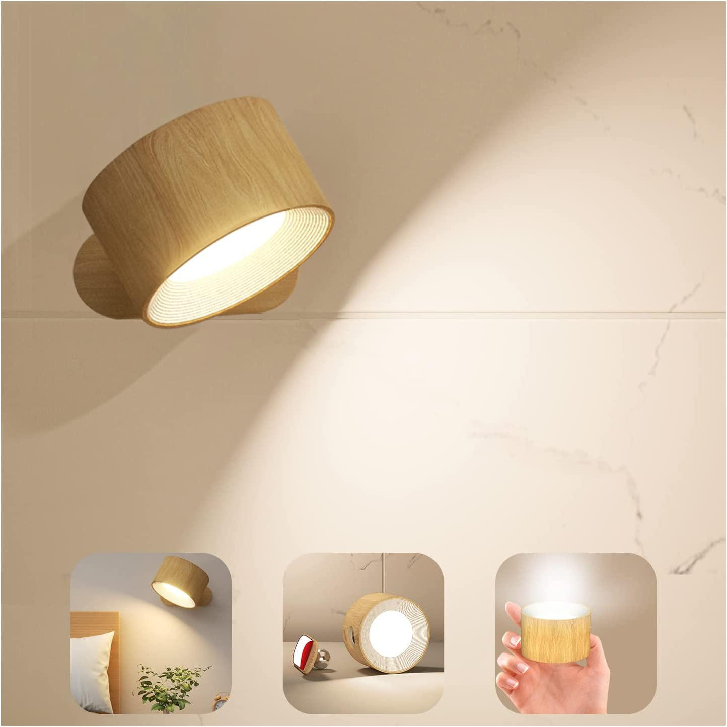 Charging Bedroom Bedside Dormitory Reading Eye protection Desk Lamp Magnetic Spotlight Wireless Free Wiring Hanging Wall Lamp