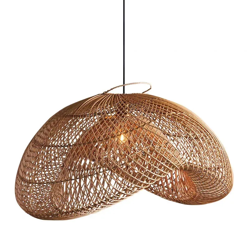 Southeast Asian Style Hand Woven Rattan Light Pendant Lamps Ideal for Living Rooms Bedrooms Dining Areas Guesthouses Tea Rooms