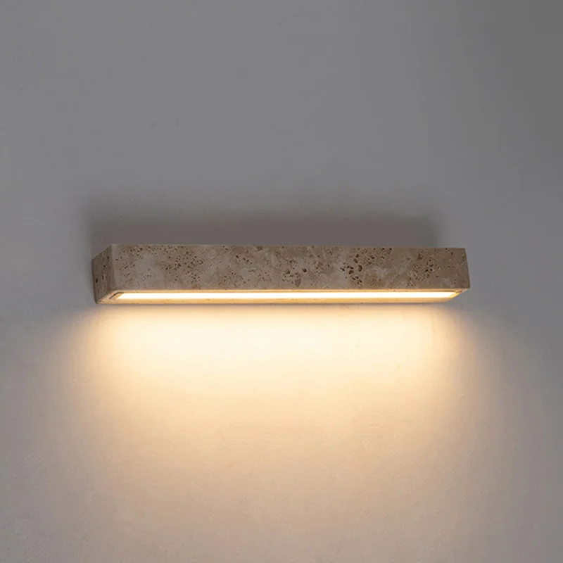 LED Wall Lamp Natural Yellow Cave Stone Villa Homestay Hotel Corridor Atmosphere Glowing Bedroom Bedside Minimalist Design
