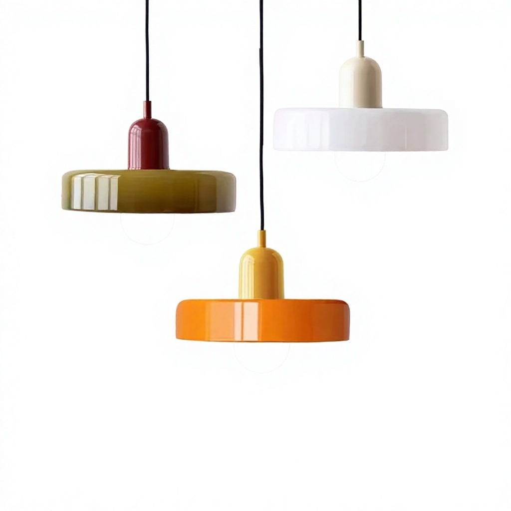 Nordic Glass Bauhaus LED Chandelier Cord Pendant for Dining Room Living Room Bedroom Bar Coffee Shop Retro Decoration Lighting