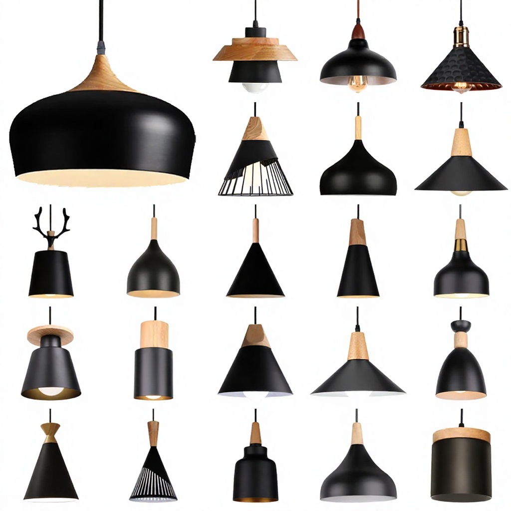 Modern Metal Black LED Pendant Chandelier E27 Hanging Lights for Living Room Bedroom Kitchen Decor