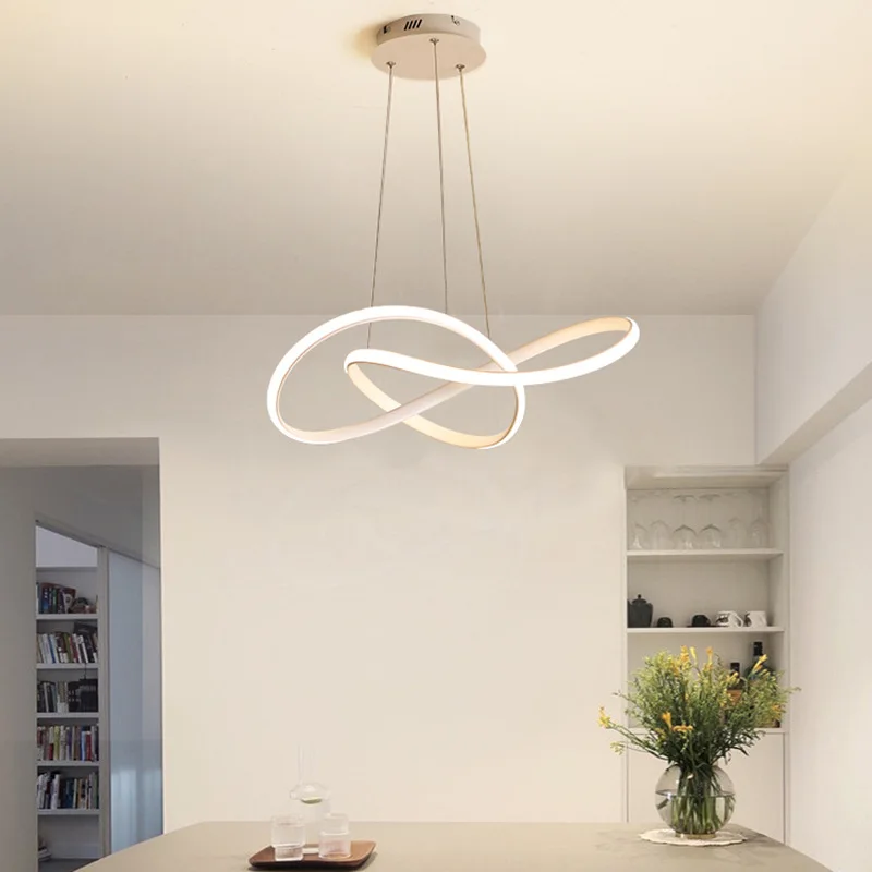 Aluminum Clover Design Nordic Modern Simple Dining Room Restaurant Hotel Bar Pendant Lamp with Cord Installation