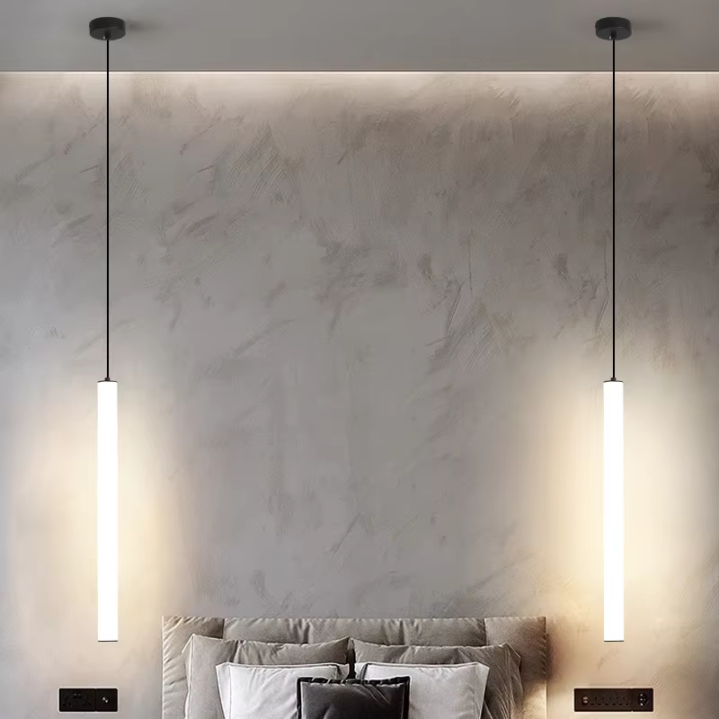 Minimalist Style Acrylic LED 360Luminous Pendant Light Living Room Dining Room Bedroom Ceiling Light Fixture Home Chandelier