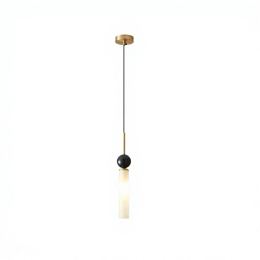 All-copper LED Hanging Pendant Lamp Glass Shade Modern Minimalist Italian-style Design Luxurious High-end Chandelier for Room