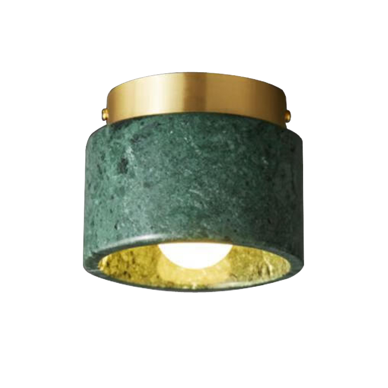 Italian Luxury Green White Marble Ceiling Downlight Iron Modern LED Design Home Living Room Bedroom Hotel Bar Corridor Aisle