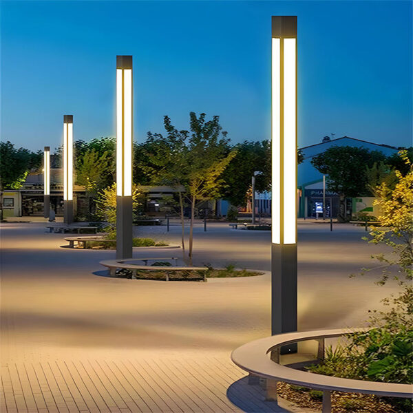 New Solar Outdoor Iron Garden Landscape Lighting IP65 High Pole Street Light 2M LED