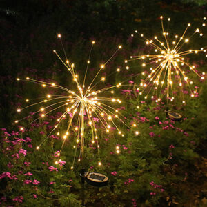 Solar Firework Garden Light IP44 Waterproof LED Dandelion Stake For Patio, Lawn & Christmas Decor