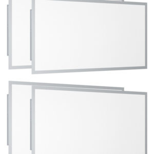 Romanso 40W 72W 130Lm/W ETL CETL 2x4 FT CCT Selectable 0-10V Dimming LED Ceiling Flat Panel Light for Supermarket
