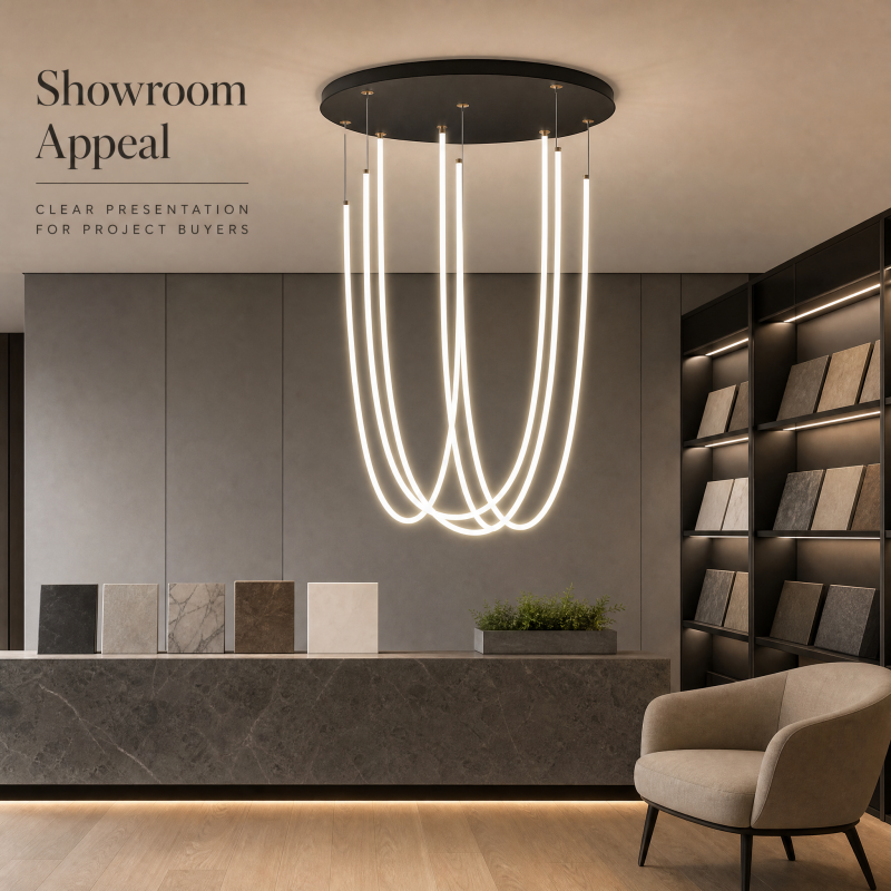 Modern Bedroom LED Pendant Light Flexible Silicone Linear Hanging Lamp Warm White Light Home Decoration Minimalist Light