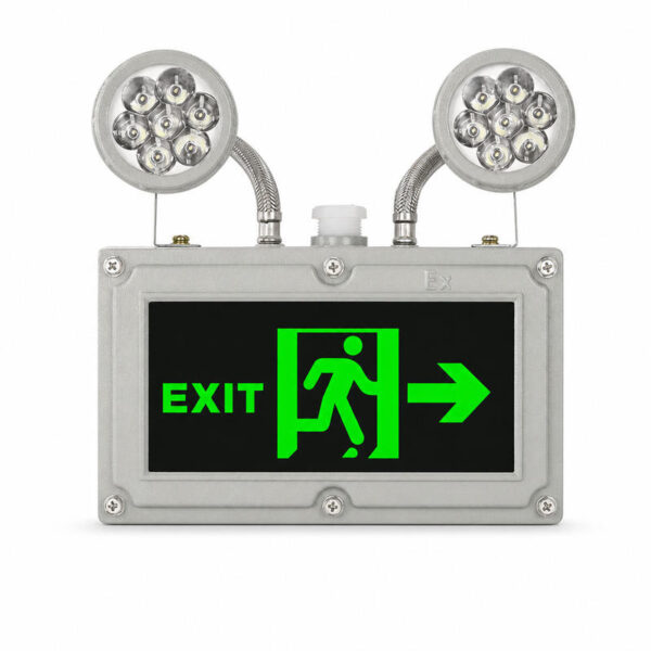 Explosion Proof ATEX IP65 LED Fire Emergency Lighting Fixture For Hazardous Area Industrial Fire Safety Evacuation Power Failure