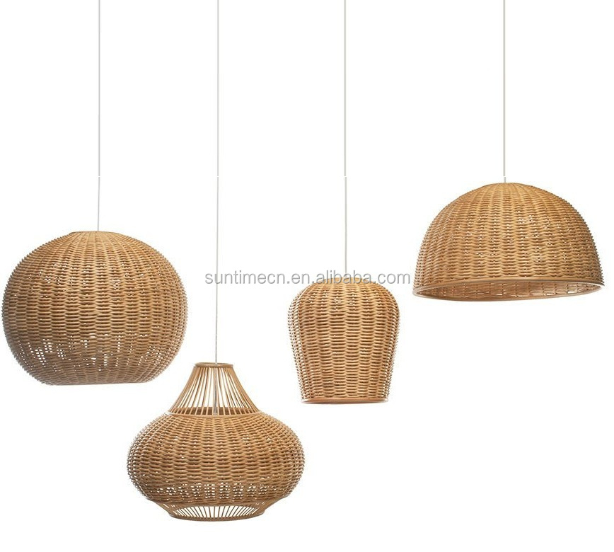 Wicker Dome Pendant Light