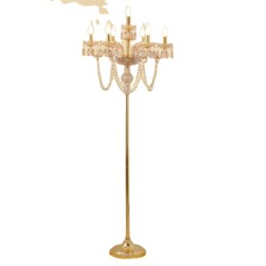 Modern Decoration Iron Indoor Floor Standing Lamps Crystal Chandelier Floor Lamp