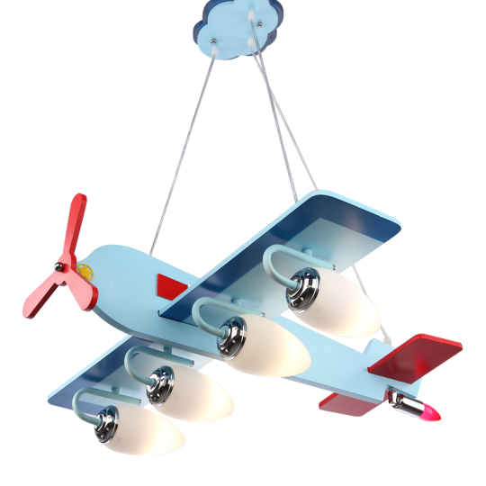 Kids Hanging Lighting Pendant Lights Ceiling Fixture Children Cartoons Aircraft Girls Boys LED Lights