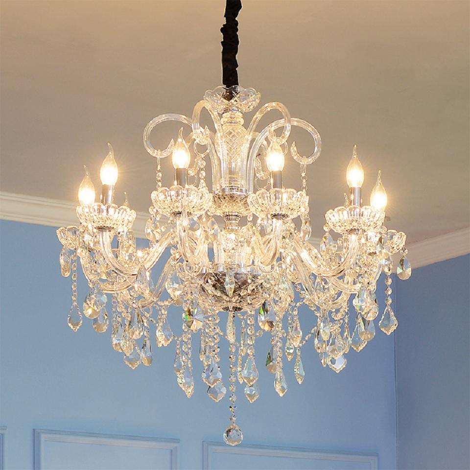 Crystal Chandelier Ceiling Pendant Lights Fitting E14 220v 110v for Living Room Pendant Lamp