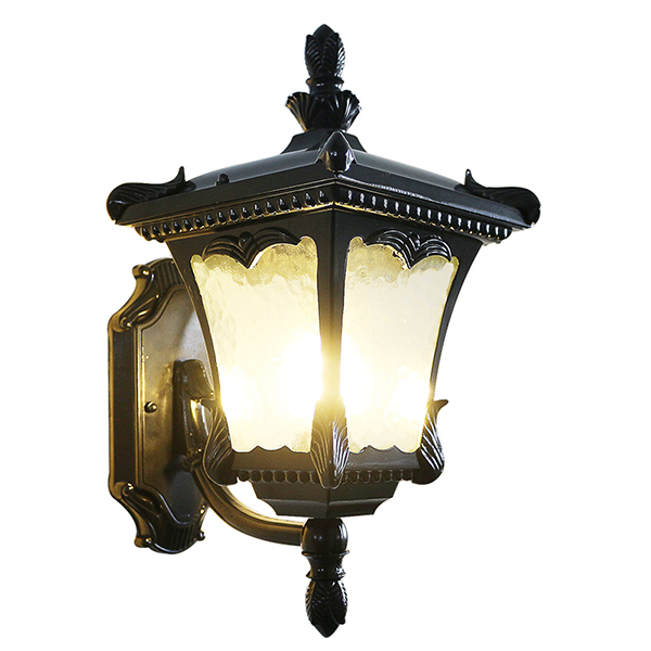 Retro Rustic Vintage Exterior Outdoor Wall Light Black Aluminum Wall Light Waterproof Anti-Rust Sconce Outdoor Wall Lamp